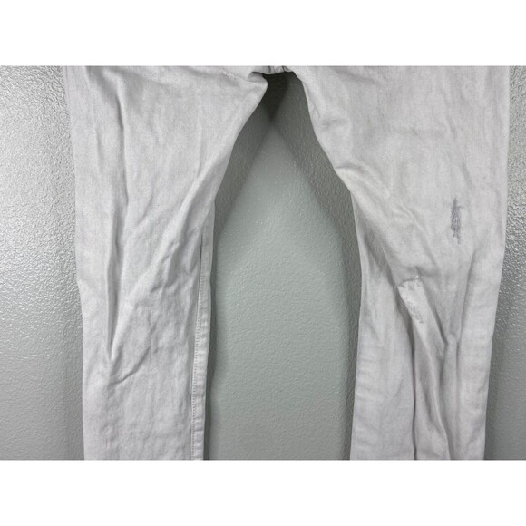 Square Zero Men 38/32 White Jeans Distressed Zipper Urban Wear - Picture 7 of 13